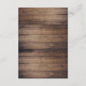 Rustikales Holz und String Lights | Angaben zur Ho Begleitkarte (Rückseite)