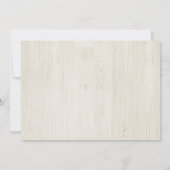 Rustikales Holz- und String-Lights Monogramm Mitteilungskarte (Rückseite)