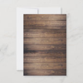 Rustikales Holz und String Lights | VINTAGE UAWG RSVP Karte (Rückseite)