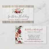 Rustikales Holz und Südliche Boutique von Baumwoll Visitenkarte (Vorne/Hinten)