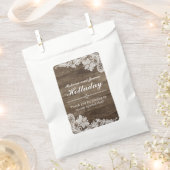 Rustikales Holz und Vintage Hochzeit Personalisier Geschenktütchen (Ausgeschnitten)