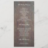 Rustikales Holz und Vintage Laternenpfeifungsprogr Programm (Rückseite)