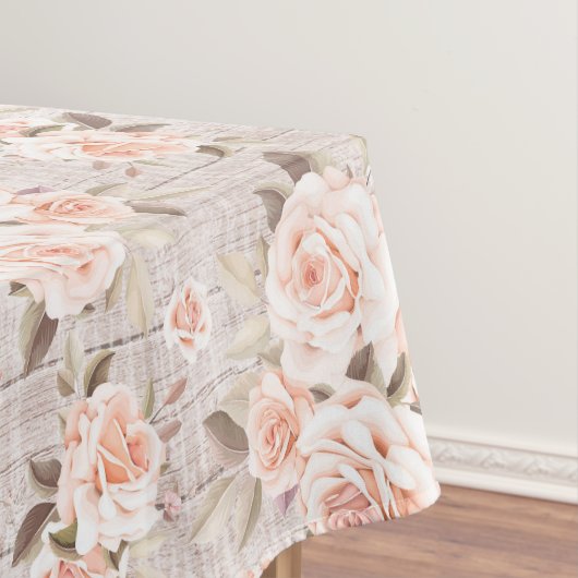 Rustikales Holz und Vintage Rose Romantisches Shab Tischdecke (Beispiel)