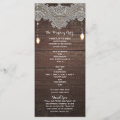 Rustikales Holz und Vintage Spitzen- und Lichterke Programm (Rückseite)