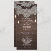 Rustikales Holz und Vintage Spitzen- und Lichterke Programm (Vorne/Hinten)