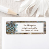 Rustikales Holz und Weihnachtsschneeflocken (Insitu)