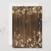 Rustikales Holz und Weiße Flora Save The Date (Rückseite)