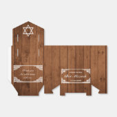 Rustikales Holz und weiße Spitzen Bar Bat Mitzvah Geschenkschachtel (Ungefaltet)