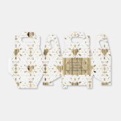 Rustikales Holz und weiße Spitzen Herz Land Hochze Geschenkschachtel (Ungefaltet)