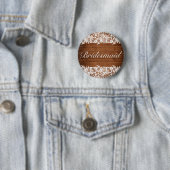 Rustikales Holz und weiße Spitzen Hochzeitstil Button (Beispiel)