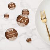 Rustikales Holz und weiße Spitzen Quinceañera Konfetti (Gruppe)