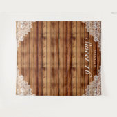 Rustikales Holz und weiße Spitzen Sweet 16 Foto Hi Wandteppich (Vorderseite (Horizontal))