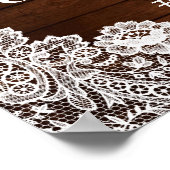 Rustikales Holz und Weißspitzen Bat Mitzvah Foto P Poster (Ecke)