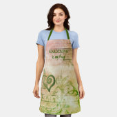 Rustikales Holz verknüpfte Herzen Personalisiert Schürze (Getragen)