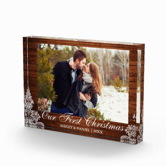 Rustikales Holz verleiht unserem ersten Weihnachts Fotoblock (Rechts)