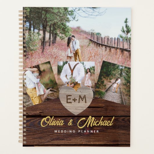 Rustikales Holz Verlobte Coupé Bride-2-B FotoColla Planer (Vorderseite)