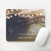 Rustikales Holz verzauberter Wald & Lichter Elegan Mousepad (Mit Mouse)