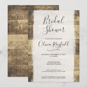 Rustikales Holz Vintag Stall Bridal Dusche Einladu Einladung