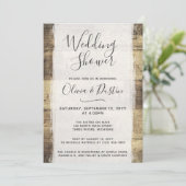 Rustikales Holz Vintag Stall Polterabend Einladung (Stehend Vorderseite)