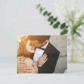 Rustikales Holz & Vintage Hochzeit Vielen Dank Postkarte (Stehend Vorderseite)