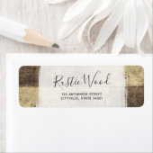 Rustikales Holz Vintage Landbauernhof Rücksendeadr (Insitu)