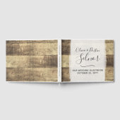Rustikales Holz Vintage Landhaus Hochzeit Gästebuch (Voll)