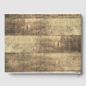 Rustikales Holz Vintage Landhaus Hochzeit Gästebuch (Rückseite)