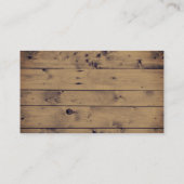 Rustikales Holz Vintage Spitze Hochzeitsregisterei Begleitkarte (Rückseite)