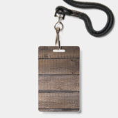 Rustikales Holz VIP All Access Pass Konzert Abzeic Ausweis (Rückseite mit Lanyard)
