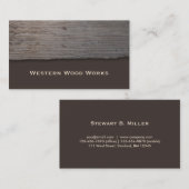 Rustikales Holz Visitenkarte (Vorne/Hinten)