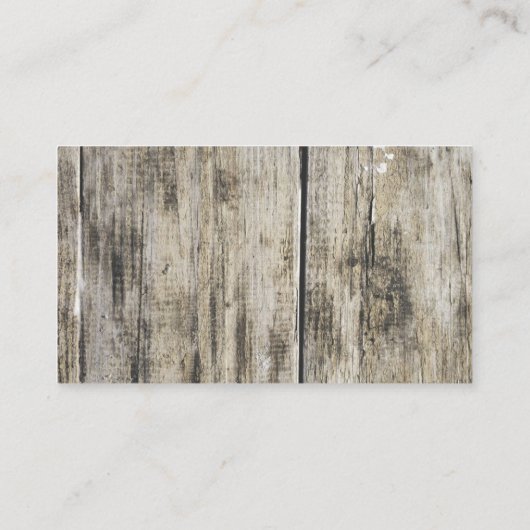 rustikales Holz Visitenkarte (Rückseite)