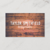 rustikales Holz Visitenkarte (Vorderseite)