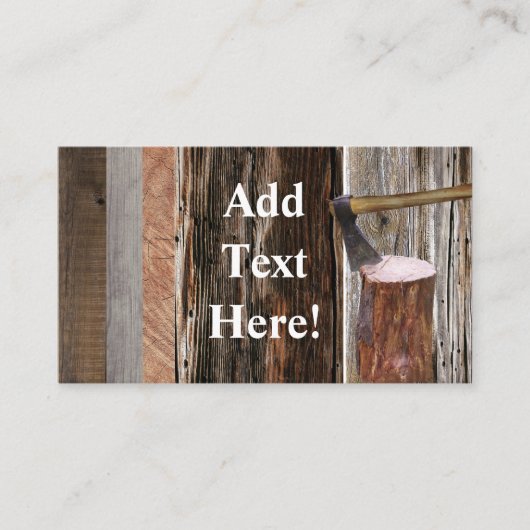 Rustikales Holz Visitenkarte (Vorderseite)
