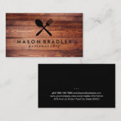 Rustikales Holz Visitenkarte (Vorne/Hinten)