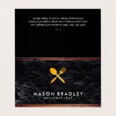 Rustikales Holz Visitenkarten (Außenseite Aufgefaltet)