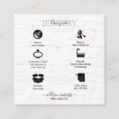 Rustikales Holz Wasserfarbe Sonnenblumen Schmuck P Quadratische Visitenkarte (Vorderseite)