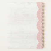 Rustikales Holz Wasserfarben Blumengebäck Planer (Rückseite)