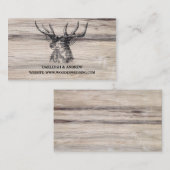 Rustikales Holz | Website-Karte Begleitkarte (Vorne/Hinten)