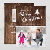 Rustikales Holz | Weihnachten 2 Fotos (Vorne/Hinten)