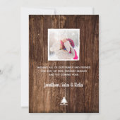 Rustikales Holz | Weihnachten 2 Fotos (Rückseite)