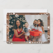 Rustikales Holz Weihnachten 5 Foto String Lights (Rückseite)