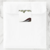 Rustikales Holz Weihnachten oder Winter Print Quadratischer Aufkleber (Tasche)