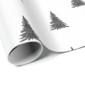 Rustikales Holz Weihnachtsbaum Geschenkpapier (Rolleneckpunkt)