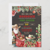 Rustikales Holz Weihnachtsfeiertag Weihnachtsfest Einladung (Vorderseite)