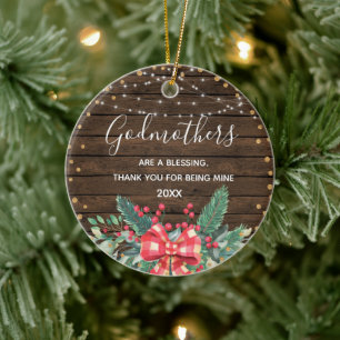 Rustikales Holz Weihnachtsfest Winter Kranz Godmü Keramik Ornament