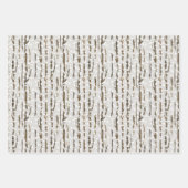 rustikales Holz Weihnachtsgeschenk Papier Trio (Vorderseite 2)