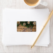 Rustikales Holz Weihnachtsgrün Pine & Pinecones Adressaufkleber (Insitu)