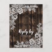 Rustikales Holz Weiße Blumenlatte Land Hochzeit UA Postkarte (Vorderseite)