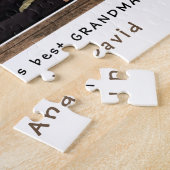 Rustikales Holz Welten Beste Oma FotoCollage Puzzle (Seite)