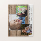 Rustikales Holz Welten Beste Oma FotoCollage Puzzle (Vertikal)
